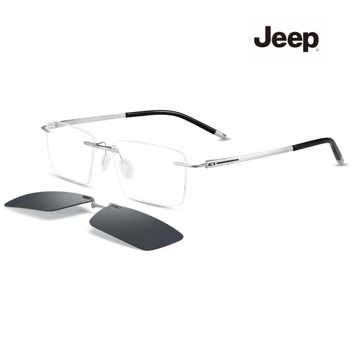 Jeep 지프 편광선글라스 겸용 무테 안경 T7069_S2