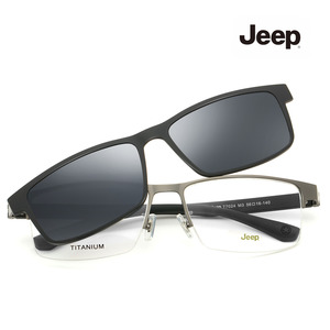 Jeep 지프 편광선글라스 겸용 티타늄 안경 T7024_M3